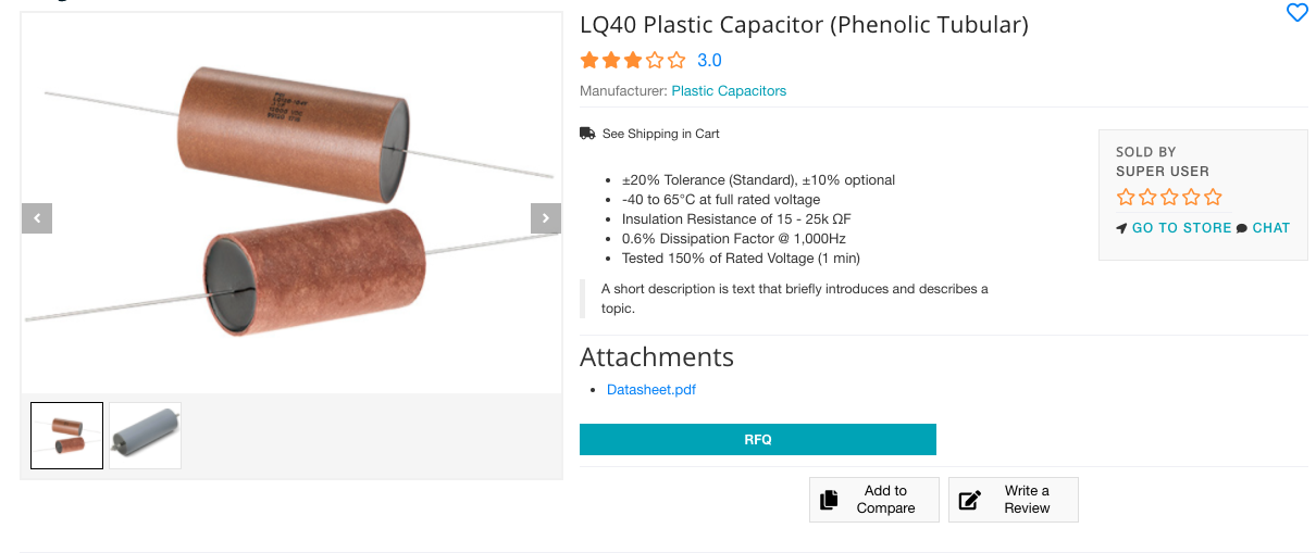 LQ 40 Plastic Capacitor